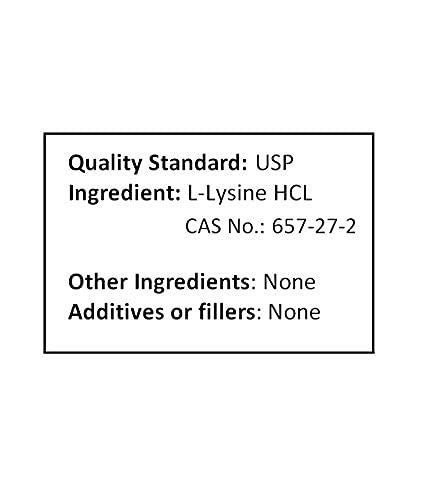 NuSci NuSci L-Lysine HCl Lysine Pure Powder (250 Grams (8.8 oz))