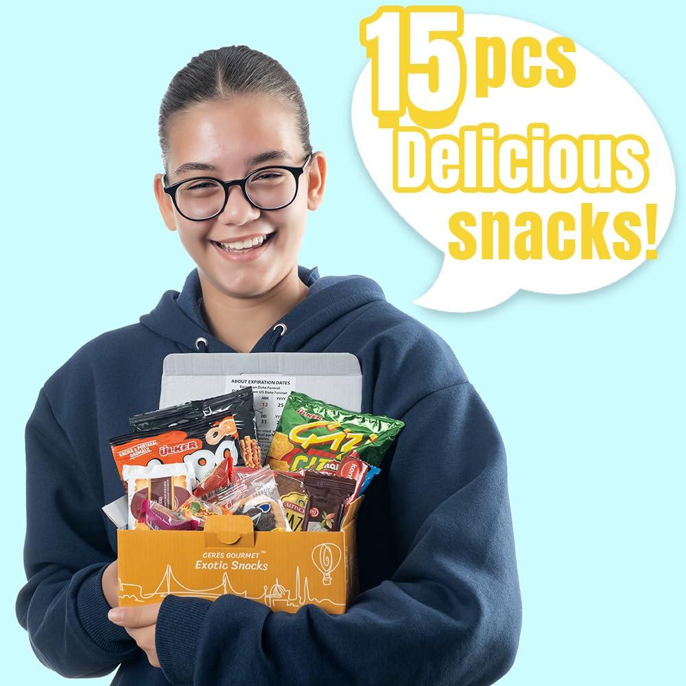 Ceres Gourmet International Exotic Snack Box Variety Pack, Count Premium Foreign Rare Snack Food Gifts for Fun, Mystery Box of Snacks, European Snacks for Adults and Kids (Mini)