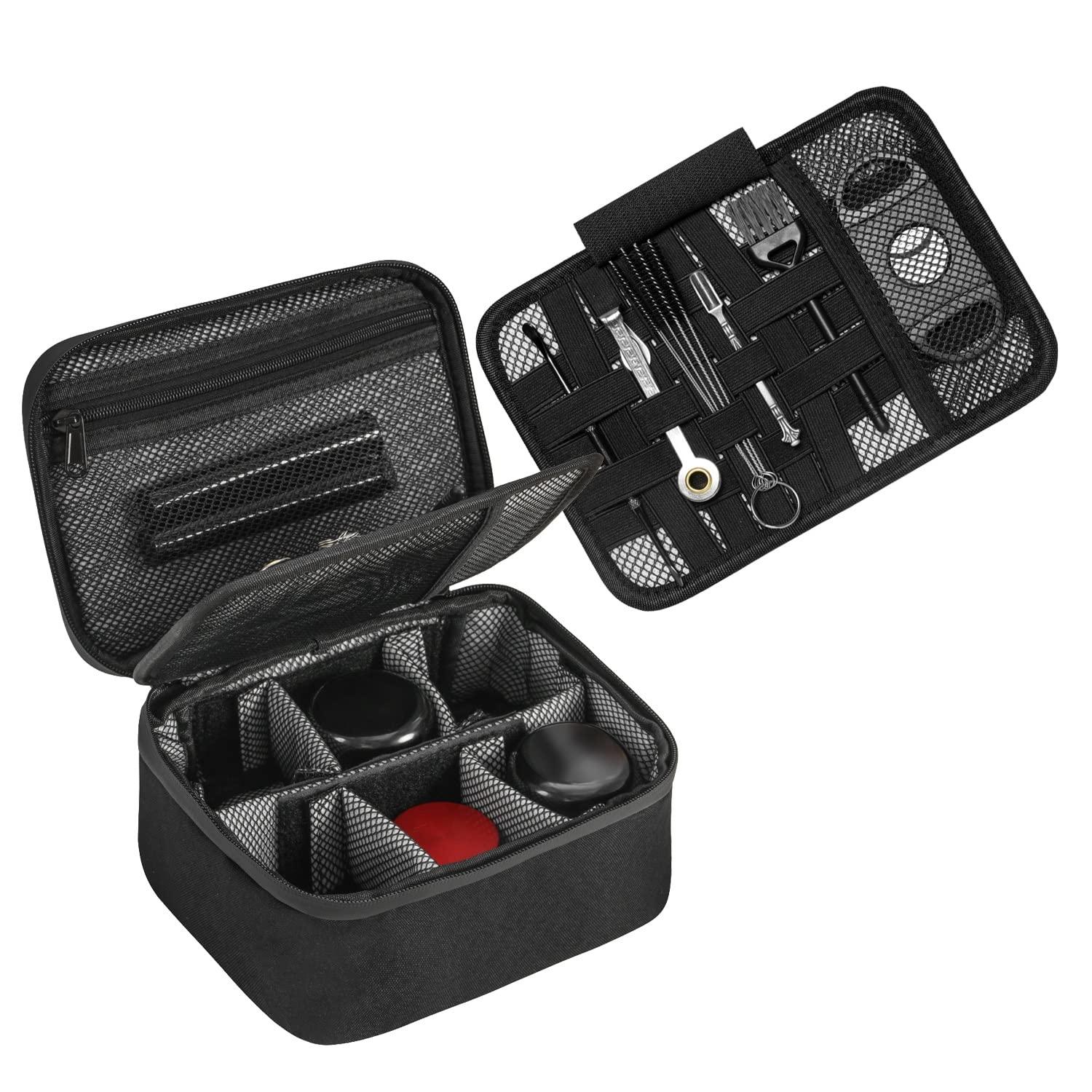 PODAHO PODAHO Large Smell Proof Case Complete Kit with 11 Small Items, Premium Smell Proof Lockable bags with Combination Lock, Smell Proof Box Containers For Home and Travel, Black