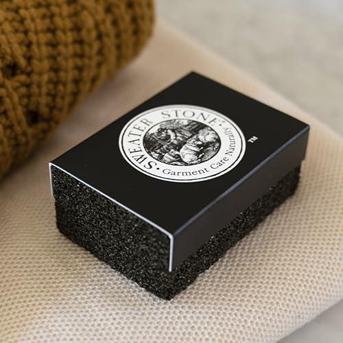 Sweater Stone Sweater Stone - The Original Since 1985 - Garment Care for Sweaters and Knits - A Pumice-Like Brick for Removing Pilling and Balling - A Knitters Secret - Made in The USA