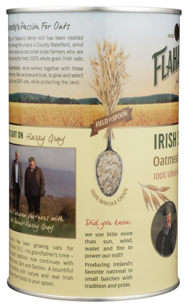 Flahavan's Flahavan's Irish Steel Cut Oatmeal Tin, 28 Ounce (Pack of 2)