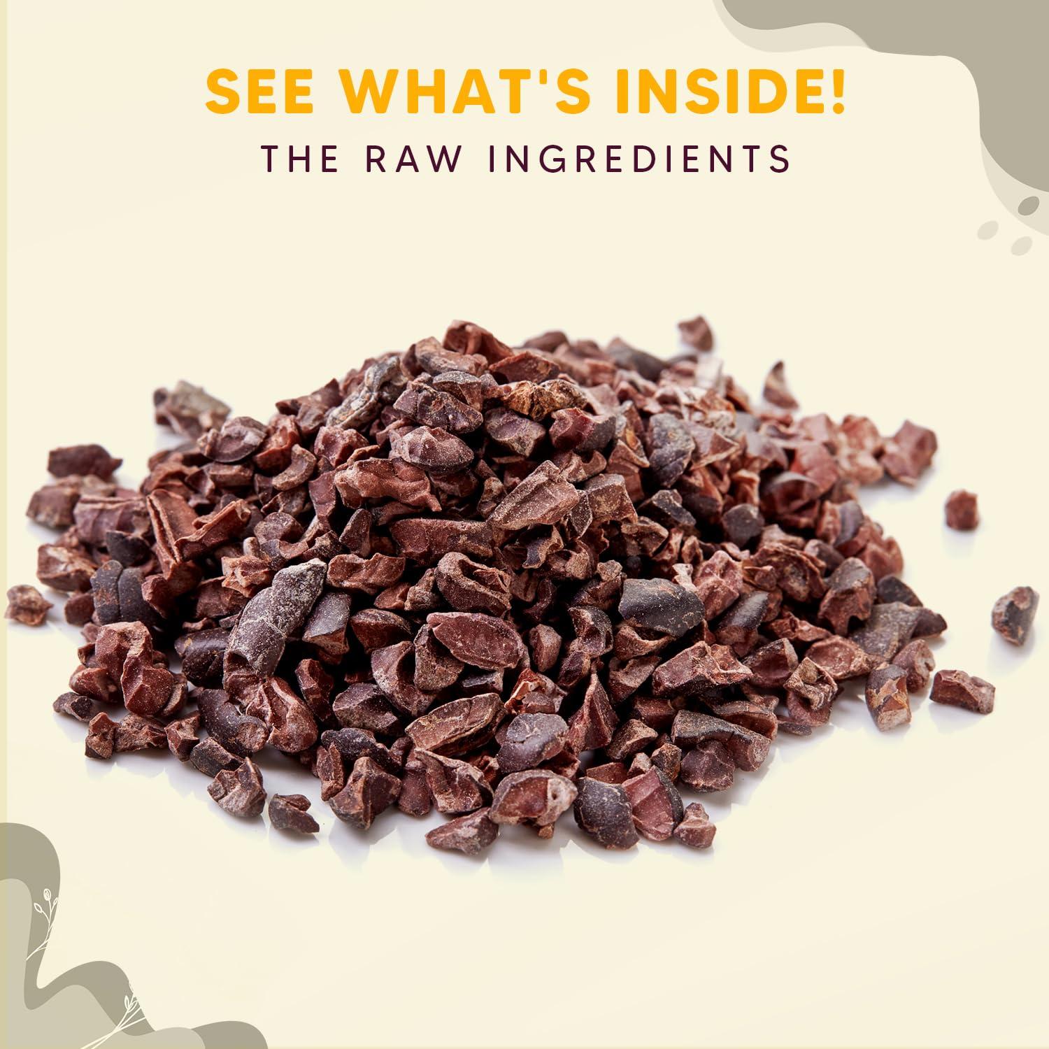 Yogi Super Foods Yogi Super Foods Organic Raw Cacao Nibs, Unsweetened Chocolate Substitute With No Artificial Sugar or Sweeteners, Anti Aging Antioxidant Superfood - Vegan, Gluten Free & Organic