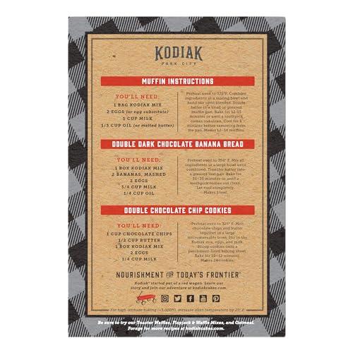 Kodiak Cakes Kodiak Cakes Power Bake Muffin Mix, Double Dark Chocolate, 14 Ounce (Pack of 6)