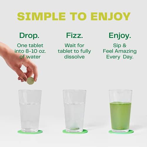 Amazing Grass Amazing Grass Fizzy Green Tablets Superfood Lemon Lime: Green Superfood Water Flavoring Tablet with Antioxidants & Alkalizing Greens, 60 Count (Packaging May Vary)