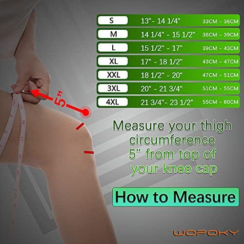 WOPOKY WOPOKY Knee Braces for Knee Pain, Compression Knee Sleeves Support for Weightlifting Running Squatting Basketball Working out, Knee Pain Relief for Meniscus Tear Arthritis (2 Pack)