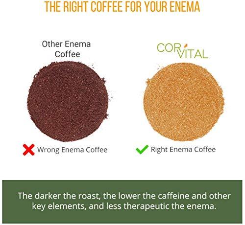 Cor-Vital Cor-Vital Try It Now Coffee Enema Kit For Colon Cleansing With 1/2 LB Enema Coffee - Enema Bucket Kit - Gerson Approved Home Enema Kit - Enema Coffee Organic - Therapy Roast Coffee Detox Cleanse