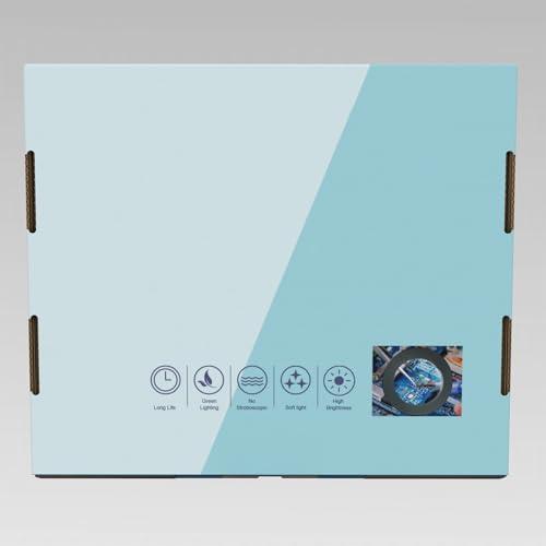 Soobuygoo 15X Magnifying Glass with Light, Table Lamp with Stand and Clamp, 2-in-1 LED Desk Lamp with Magnifier, 3 Color Modes, 72 LEDs, Real Glass Lens for Close Works, Craft, Hobby, Painting, Reading, Repair