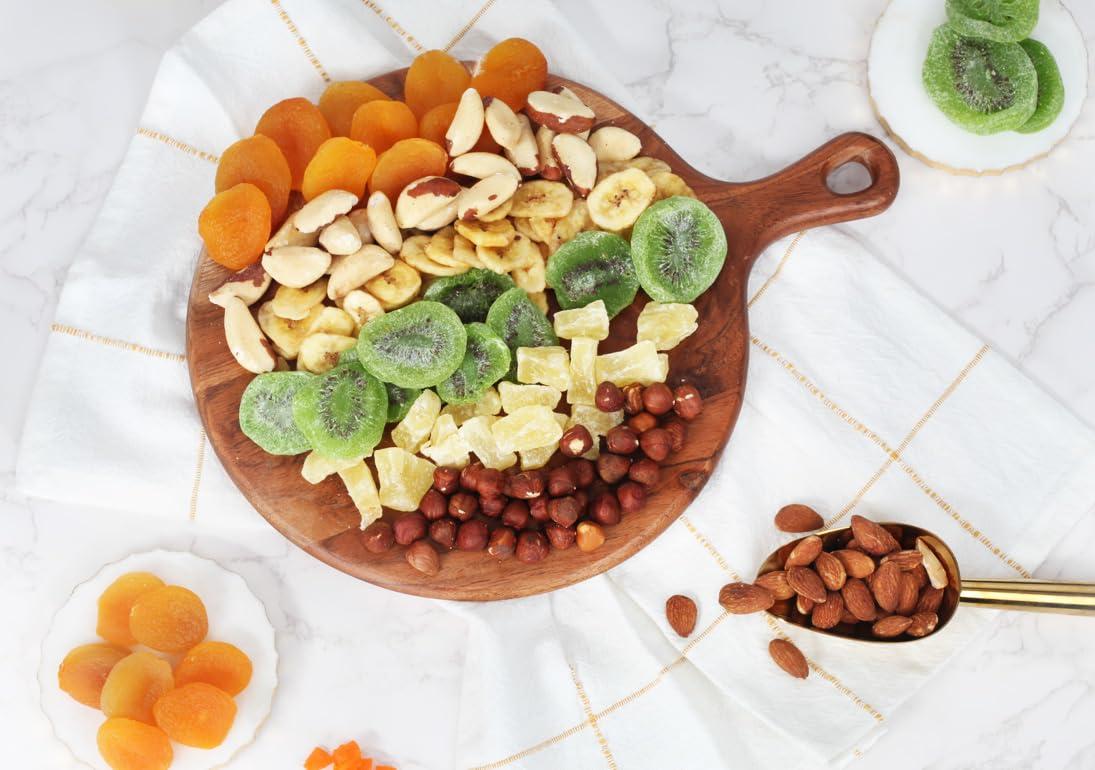 Gifted Sweets Dried Fruit and Nuts Gift Box - Gourmet Fruit and Nut Gift Basket - Healthy Food Gifts Tray for Men/Women - Valentines Day, Birthday, Anniversary, Sympathy, Care Package, Get Well, Care Package