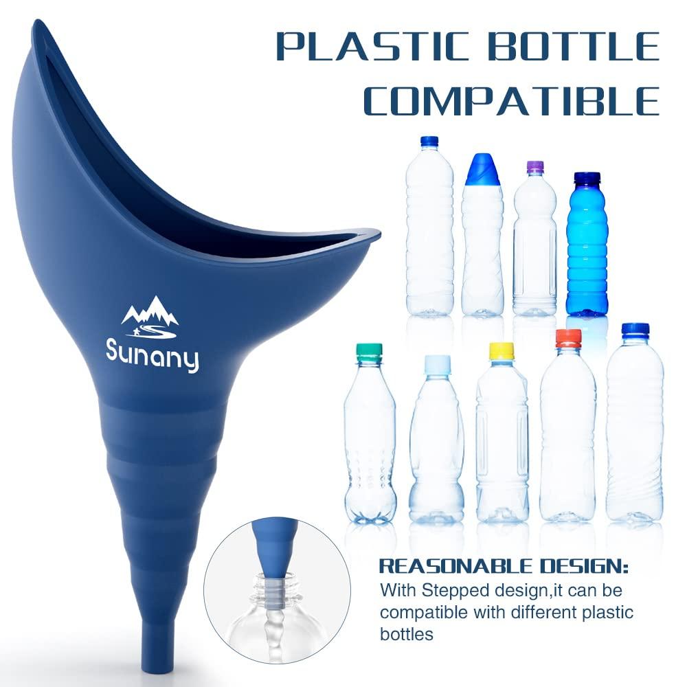 Sunany Sunany Female Urinal, Female Urinal with Silicone Funnel, Portable for Standing Female, Reusable Urinal for Female Toilet, for Outdoor, Activities, Camping, Travel (Blue)