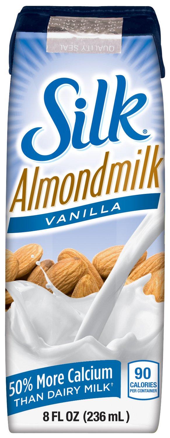 Silk Silk Almond Milk, Vanilla, 8 Ounce (Pack of 12)