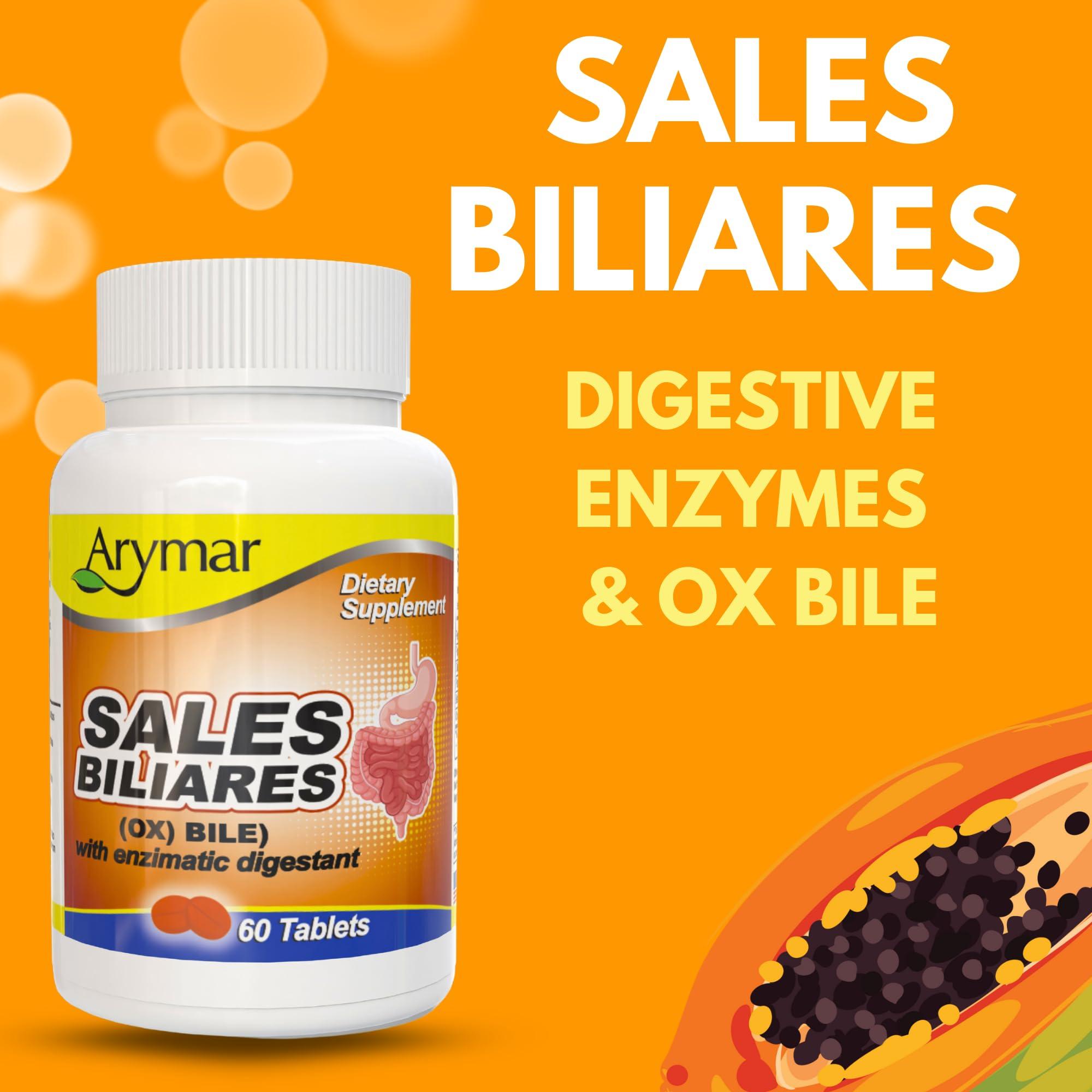 Arymar Arymar Sales Biliares Ox Bile with Digestive Enyzmes 60 Tabs
