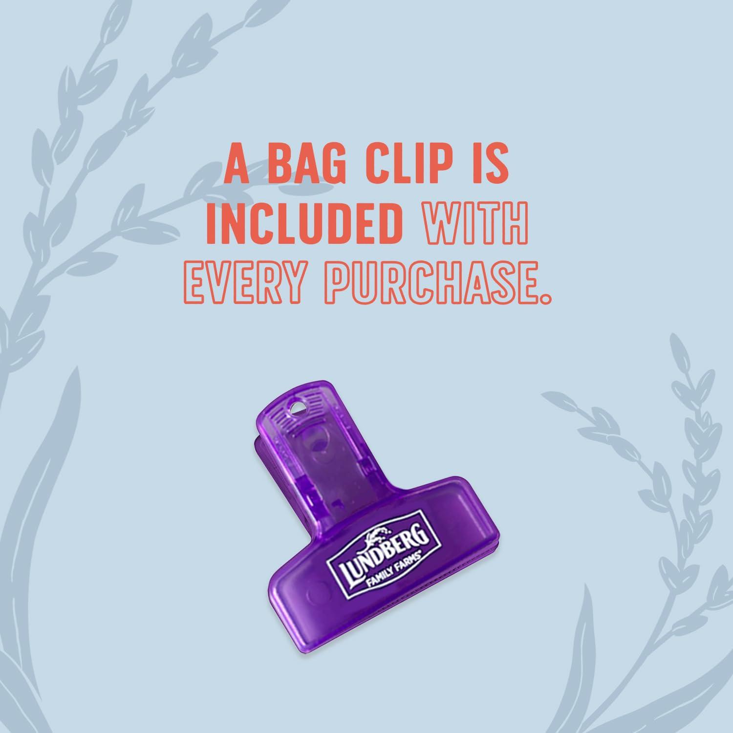 Lundberg Lundberg Basmati Rice, Organic Long Grain Brown Rice - Non-Sticky, Fluffy Aromatic Rice Grown in California, Pantry Staples, Chip Clip Included, 32 Oz