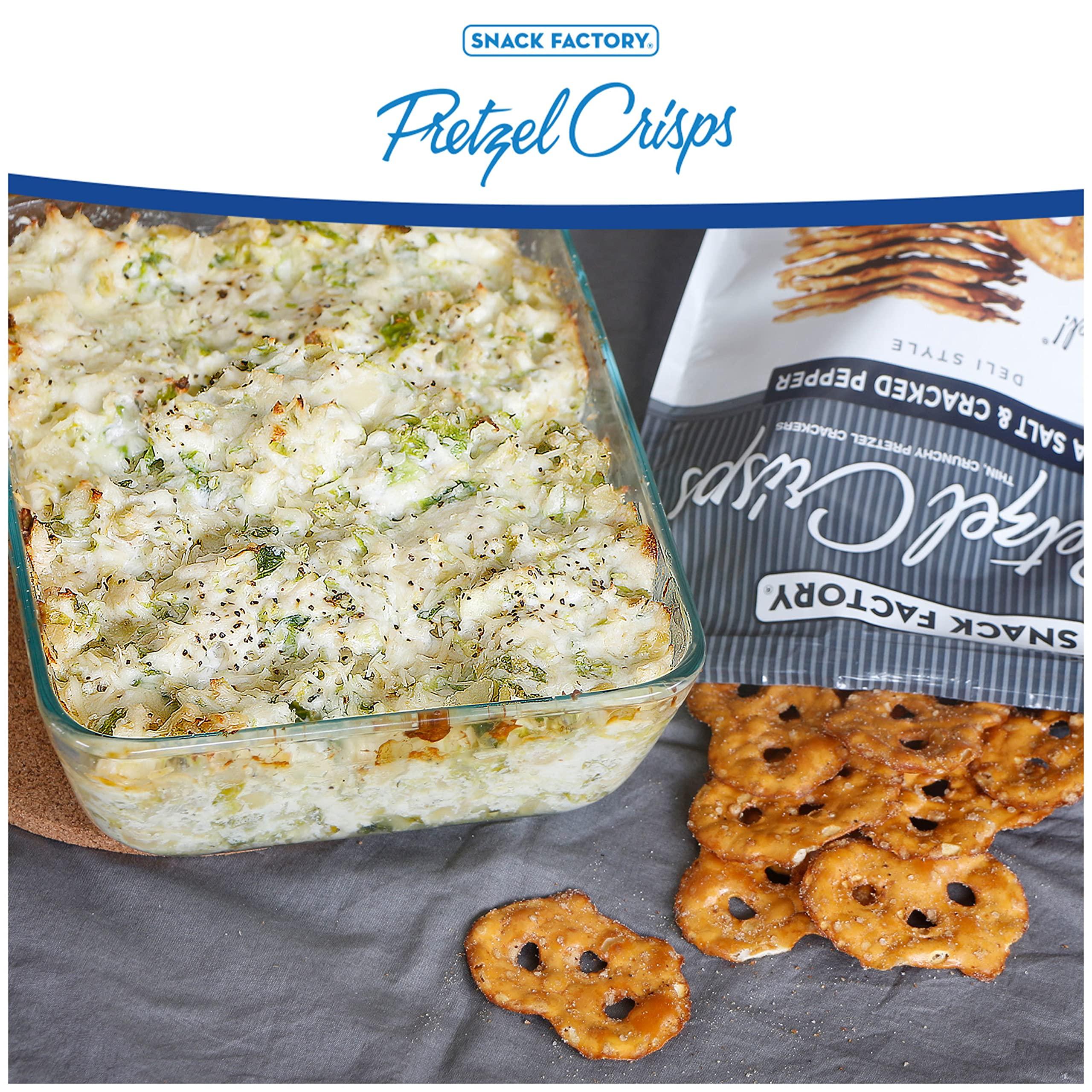 Snack Factory Snack Factory Pretzel Crisps, Sea Salt & Cracked Pepper, 7.2 Oz (Pack of 2)