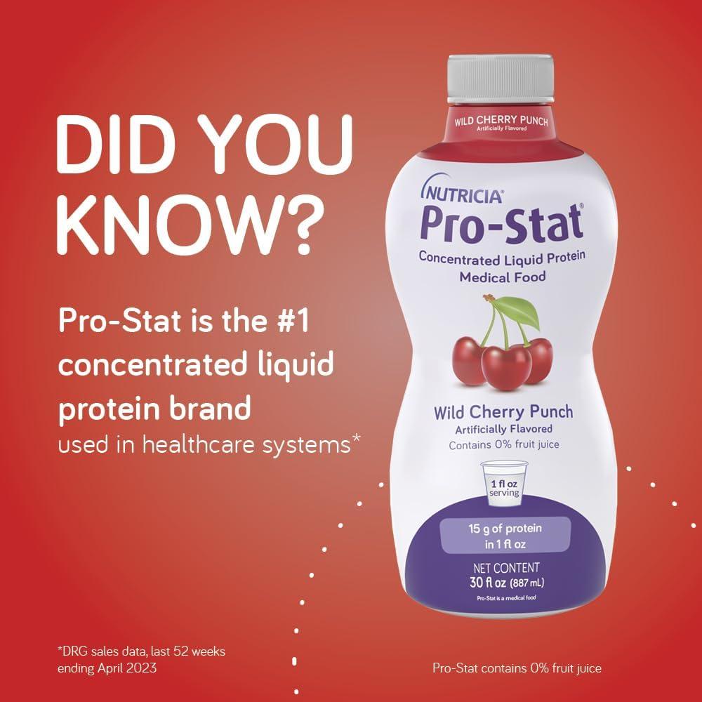 Pro-Stat Pro-Stat Concentrated Liquid Protein Medical Food - Wild Cherry Punch, 30 Fl Oz Bottle (Case of 6)