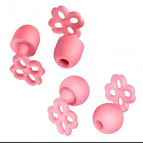 Promise Promise CloverTunes Ear Plugs for Noise Reduction,Super Soft, Reusable Hearing Protection for Concerts & Festivals, Live Events, Musicians, Sports, DJs and Nightlife,Sleep, Tinnitus Relief(Pink)