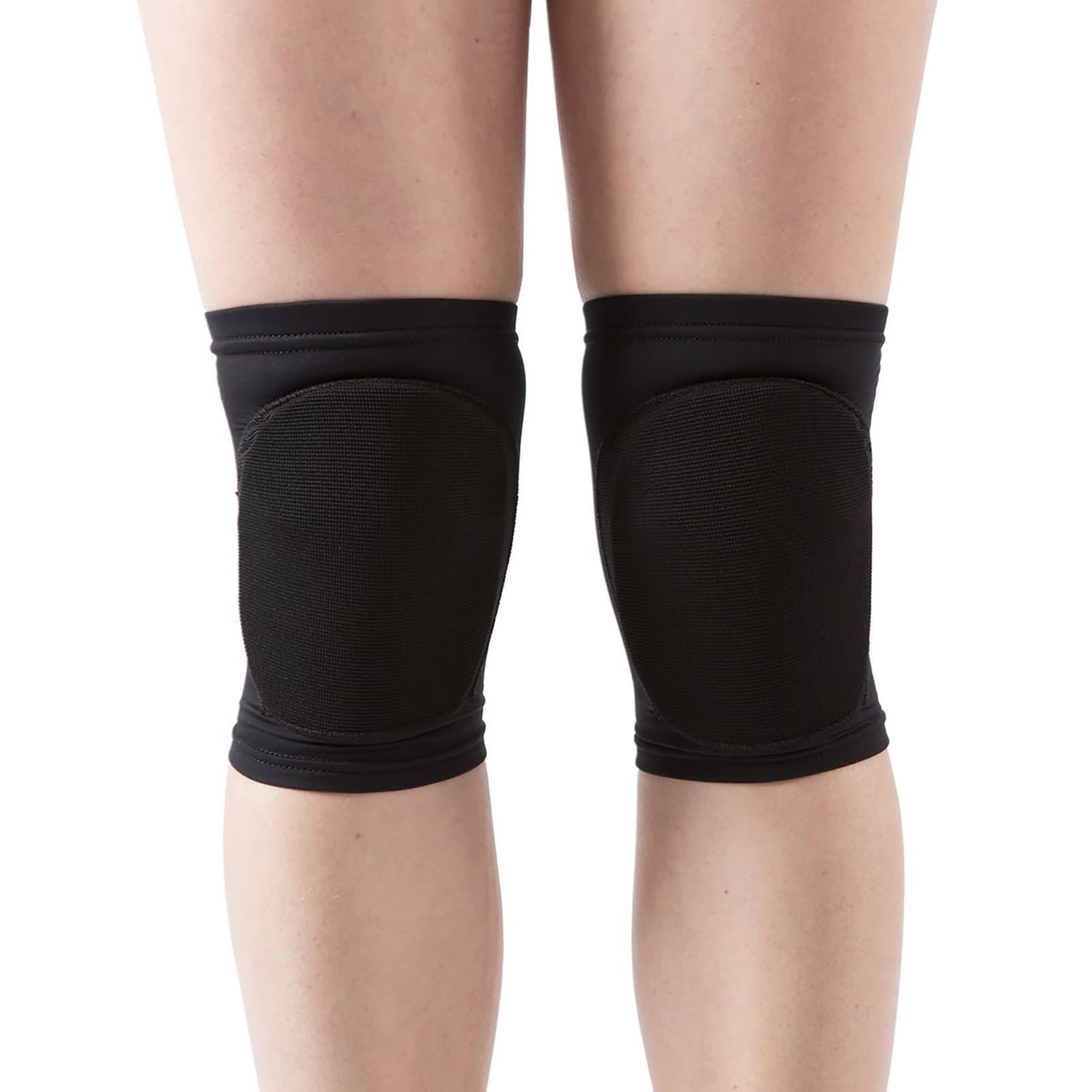 DANCEYOU DANCEYOU Dance Knee Pads Hard Sponge Volleyball Knee Brace for Big Kid Teen Adults Football Pole Dancer Workout Knee Protector, Black, XL