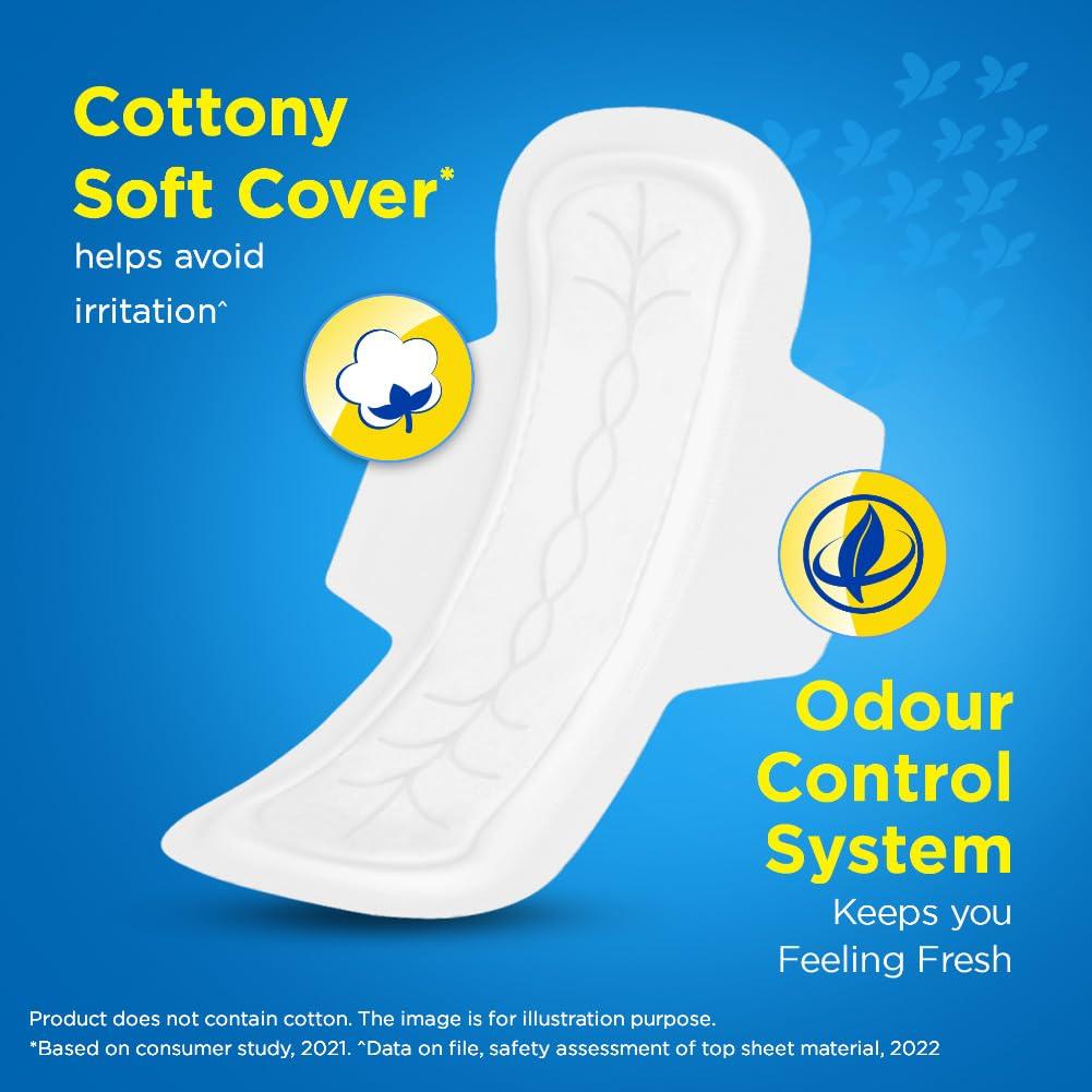 Stayfree Stayfree Secure Extra Large Cottony Soft Cover Sanitary Pads for Women with Wings, 40 Pads