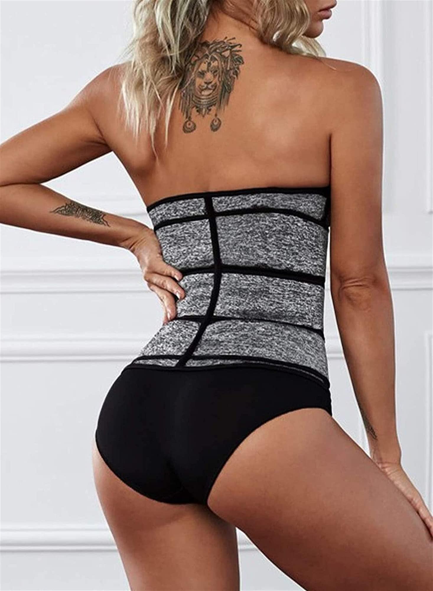 XMSM XMSM S-6XL Corsets Lumbar Brace Waist Trainer for Women& Men Compression Waist Cincher Body Shaper Postpartum Abdomen Belt (Color : Gray, Size : Small)