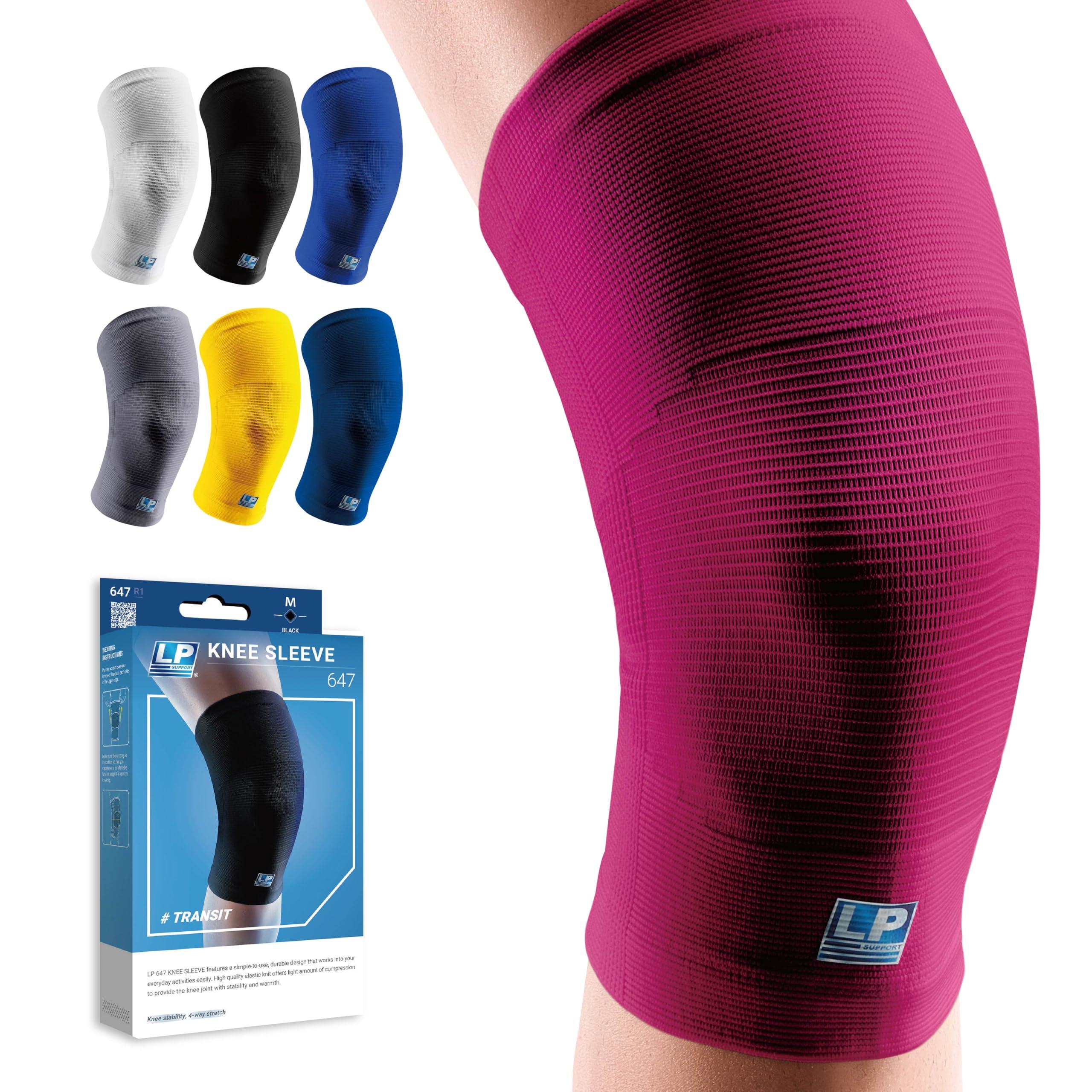 LP SUPPORT LP 647 Knee Brace For Arthritis Pain, Knee Pain Relief, Injury Recovery - Knee Sleeve For Weightlifting, Basketball, Hiking, Biking, Running, For Men Women (Burgundy, S, 1pcs)
