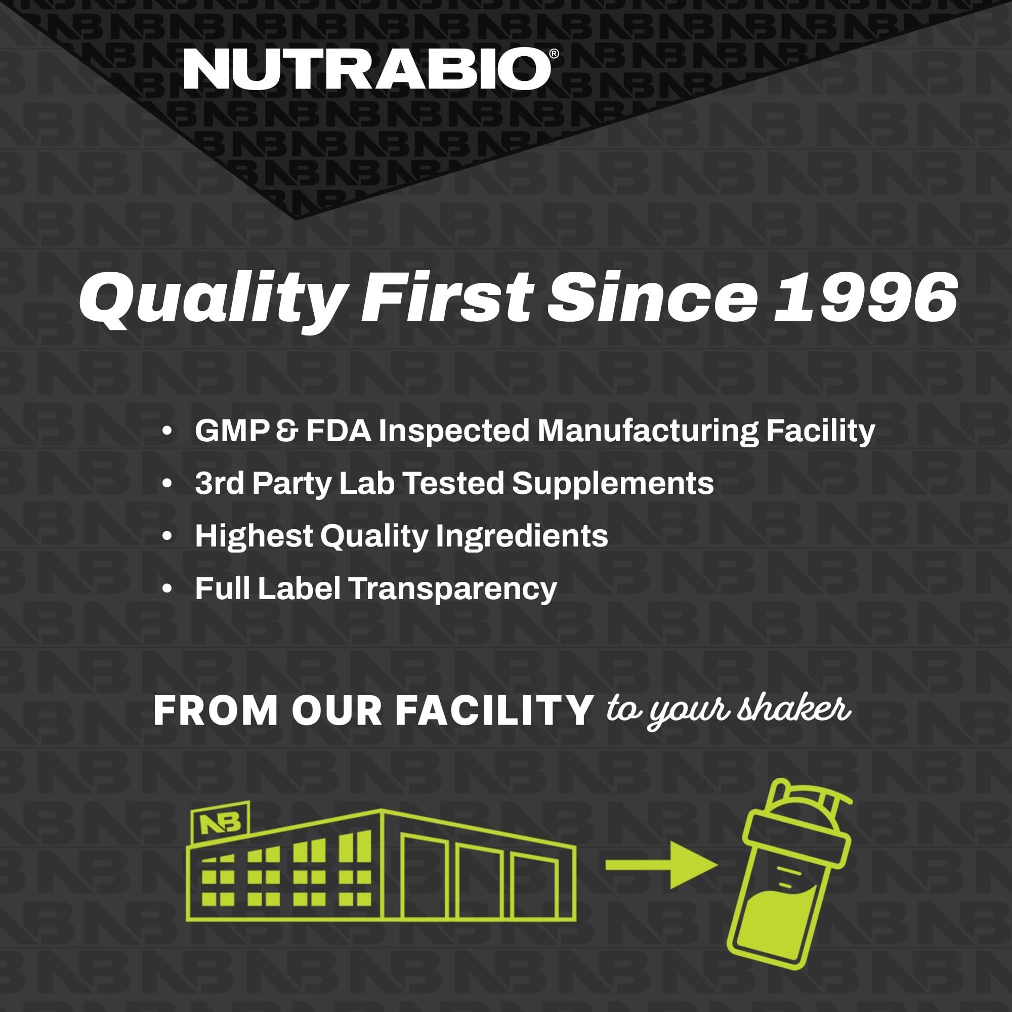 NutraBio NutraBio EAA Pure 9 Amino Acids Muscle Repair and Recovery, 30 Servings, Strawberry Lemon Bomb Pre or Post Workout All Day Recovery
