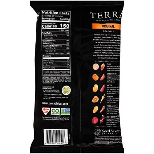 Terra Terra Original Sea Salt Real Vegetable Chips, 5 oz (Pack of 6)