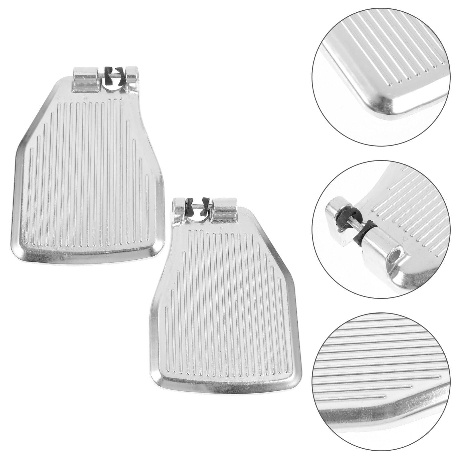 iplusmile 1 Pair Wheelchair Footrest Stable Wheelchair Footplates Wheelchair Foot Rest Replacement Foot Pedal Metal Pedal for Wheelchair Leg Rest for Wheelchair Universal Wheelchair Pedal