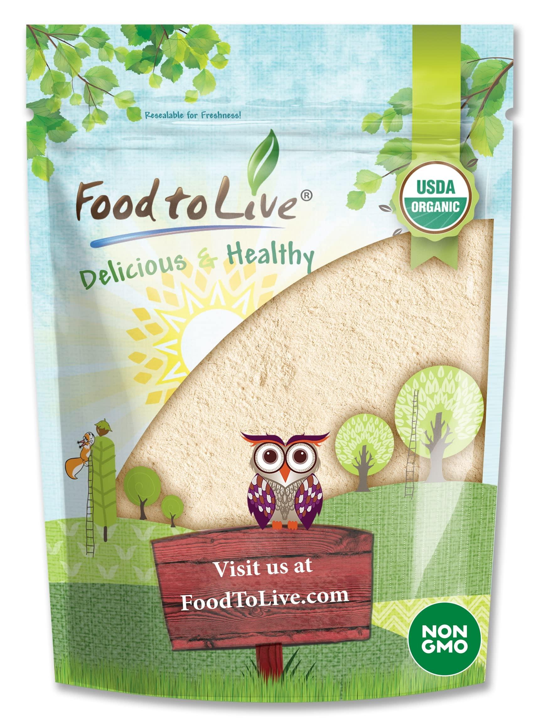 Food to Live Organic Green Banana Powder, 1 Pound Non-GMO, Whole Fruit Flour, Finely Ground, Pure, No Sugar Added, Unsulfured, Vegan, Bulk. Good Source of Resistant Starch and Prebiotic Fiber. Great for Baking