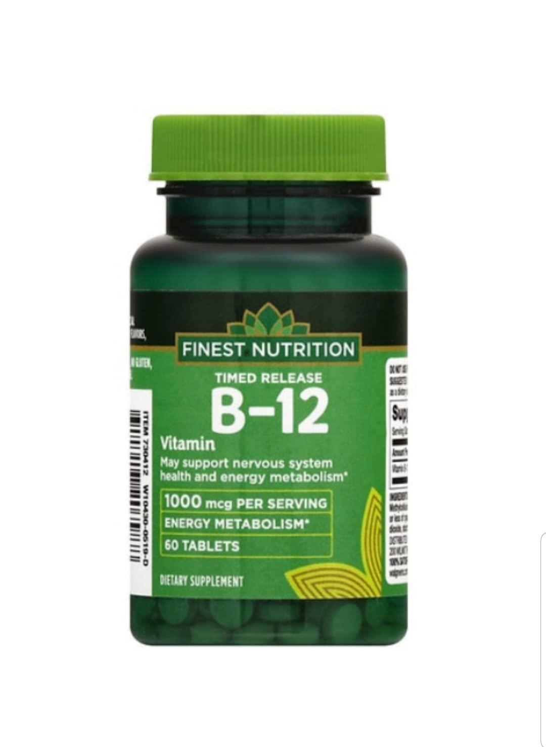 Finest Nutrition Finest Nutrition B-12 1000mcg 60 Tablets