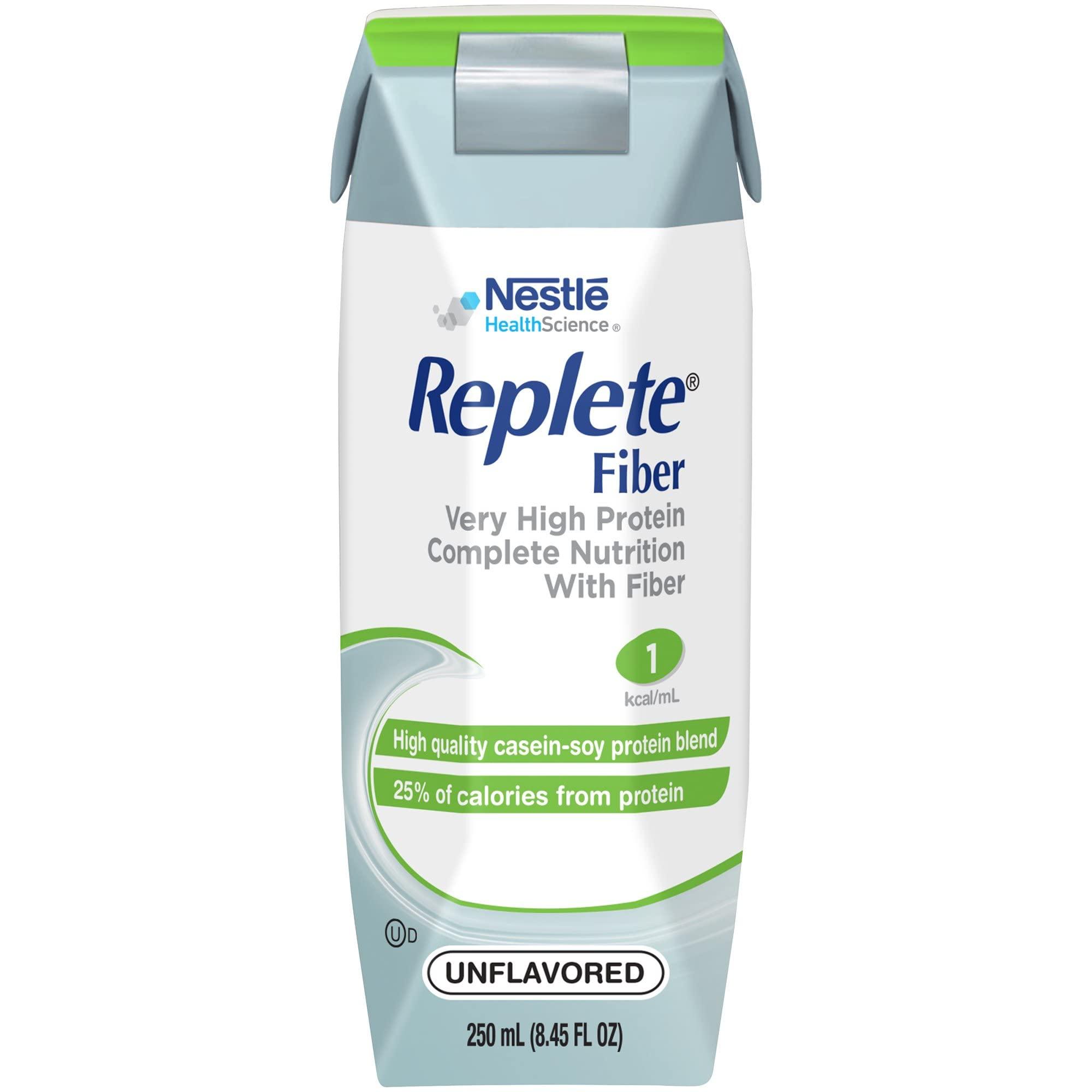 Replete Replete Fiber Very High Protein Complete Nutrition with Fiber, Unflavored, 8.45 fl oz (Pack of 24)