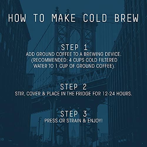 STONE STREET COFFEE COMPANY Stone Street Cold Brew Coffee, High Caffeine ‘Boost Blend’, Coarse Ground Coffee, Dark Roast, 1 LB