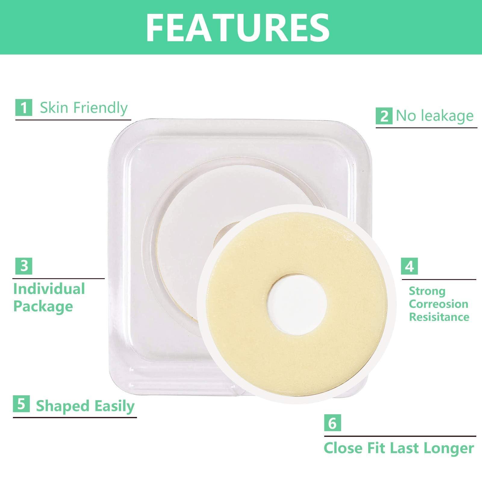 Cisila 10pcs Ostomy Barrier Ring Moldable Ostomy Rings 45mm 4mm Thickness Diameter No Leaking Barrier Extenders for Colostomy Bags Barrier Rings for Stoma, Ostomy Supplies, Elastic & Adapt