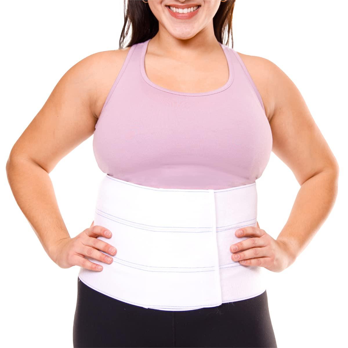BraceAbility BraceAbility Plus Size Abdominal Binder for Post Surgery Recovery - Bariatric Stomach Hernia Belt, Post Partum Waist Binder, Diastasis Recti Belly Support Band for Bigger Men and Women (3XL 9\")