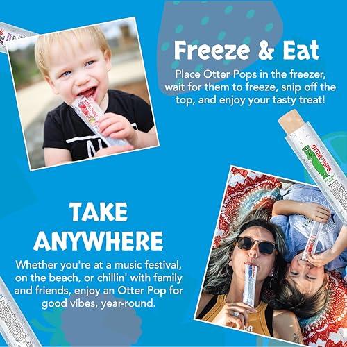Otter Pops Otter Pops Freezer Bars, 100% Fruit Juice Ice Pops, Original Flavors (80ct 2oz bars)
