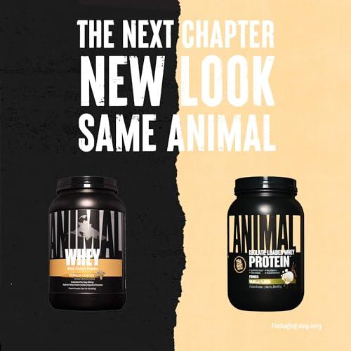 Animal Animal Whey Isolate Protein Powder - Loaded for Pre & Post Workout Muscle Builder and Recovery with Digestive Enzymes for Men & Women - 25g Protein, Great Taste, Low Sugar - Vanilla 2 lbs