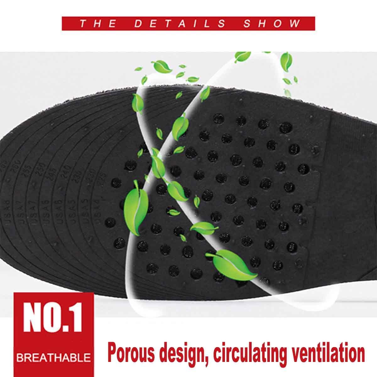 Eztronics Corp 3-Layer Height Increase Elevator Shoes Insoles, Heel Lifts 7cm for Men & Women