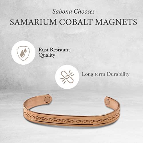 Sabona Sabona Tudor Copper Magnetic Bracelet, Copper Tudor Wristband, Small, 5.5”