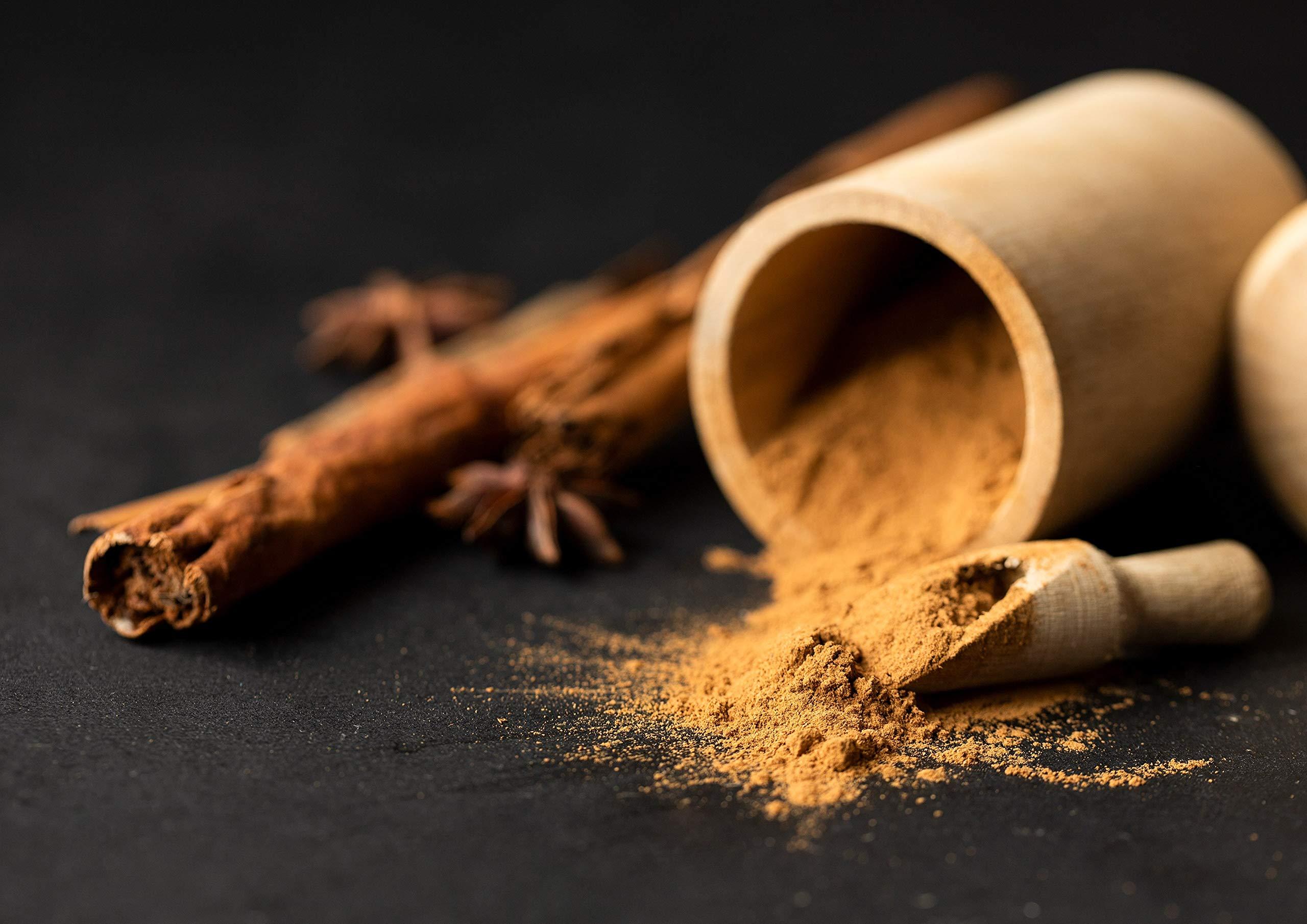 Food to Live Food to Live Organic Cinnamon Powder, 8 Ounces - Cassia Variety, Non-GMO, Ground Raw Spice, Kosher, Vegan Superfood, Bulk, Keto Friendly, Great for Cooking, Baking and Smoothies, Sirtfood