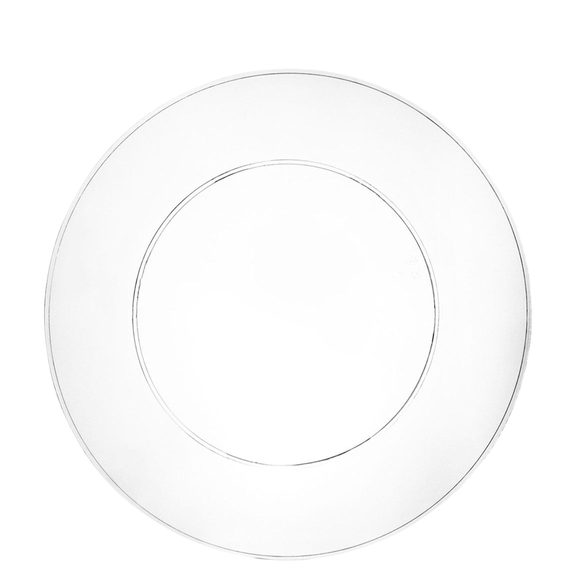 EcoQuality EcoQuality Disposable 9\" inch Round Clear Plastic Plates - Crystal Clear Design Party Plates, Heavy Duty Large Disposable Dinner Plates, Salad Plate, Weddings, Serveware (30)