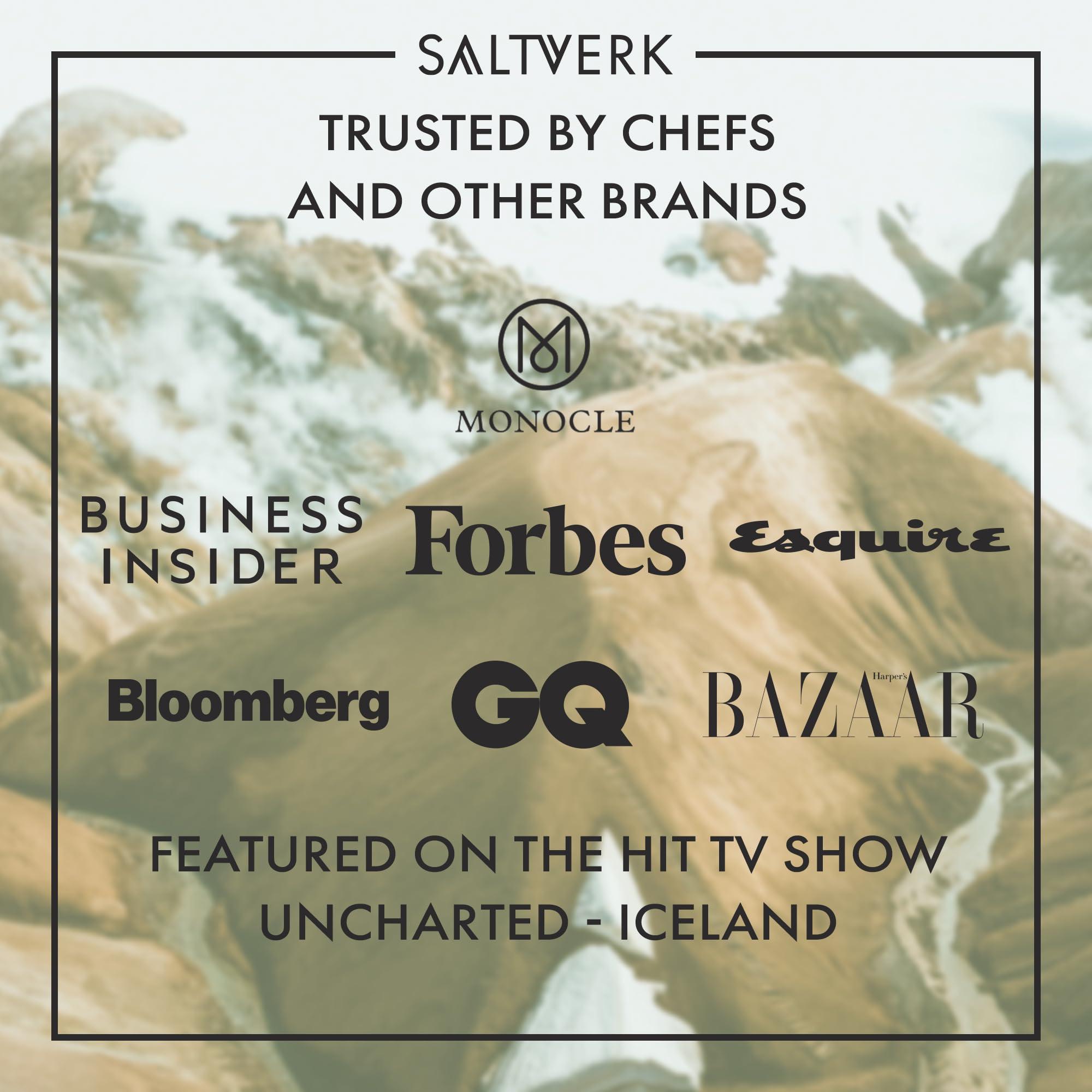 Saltverk Saltverk Icelandic Sea Salt - Flaky Pure + Birch Smoked Bundle