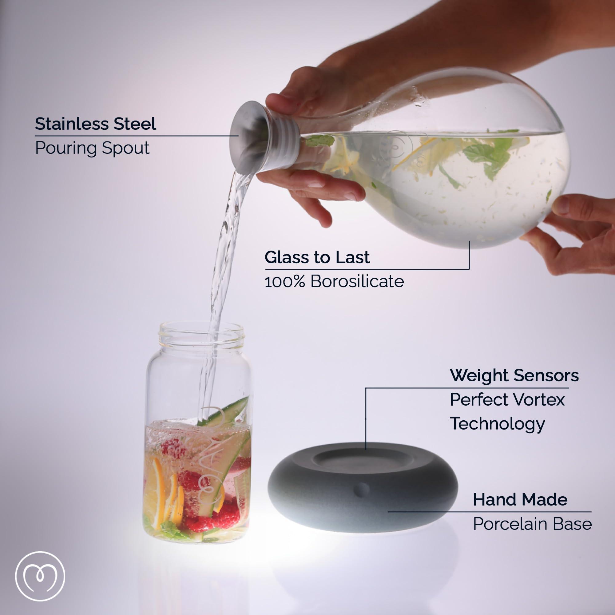 mayu MAYU Swirl Strctured Water Pitcher + Concentrated Ionic Trace Mineral Drops (3pack)