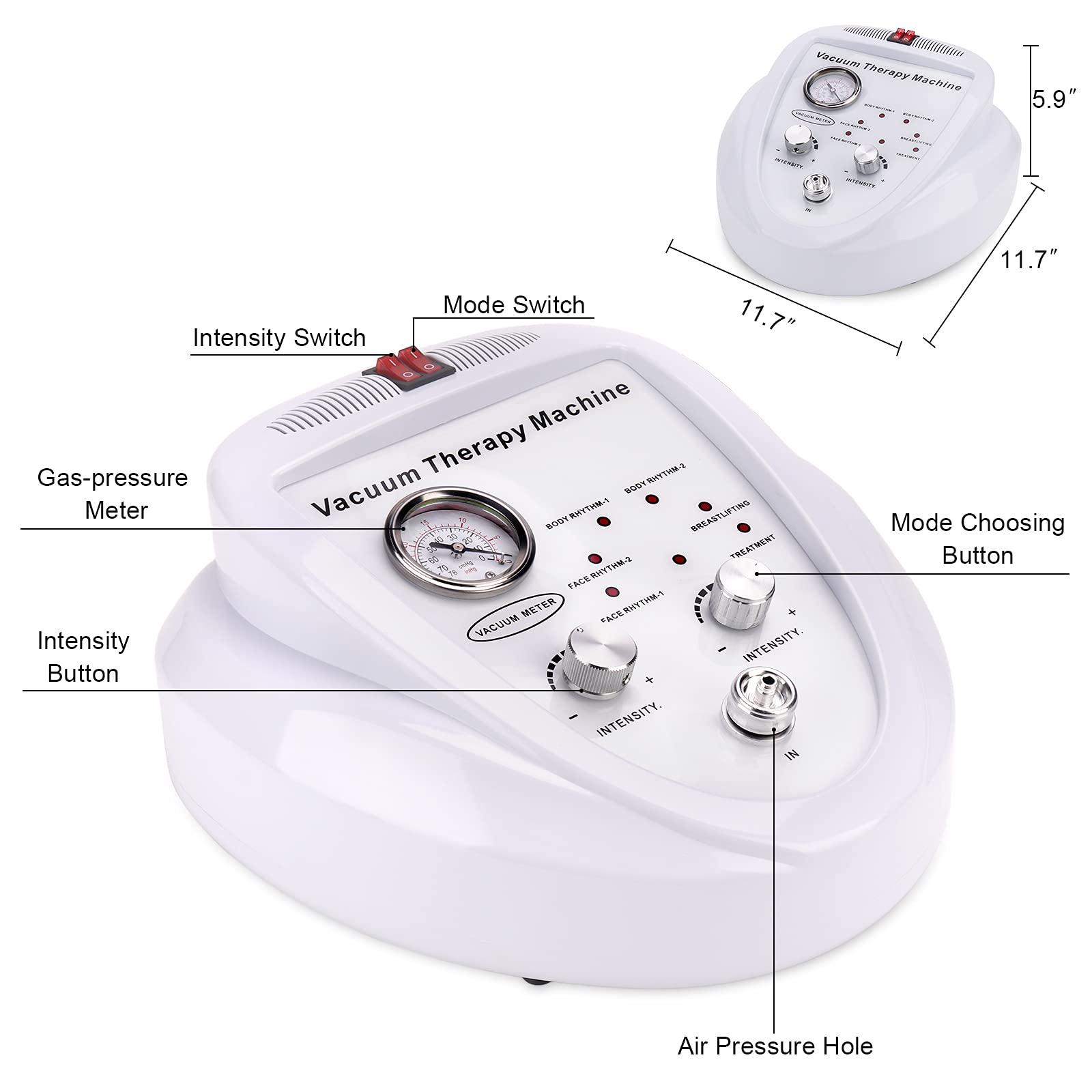 Meifuly Vacuum Therapy Cupping Machine with 30 Cups and 3 Metal Gua Sha Handles for Salon SPA, Body, Back, Face Massage Care