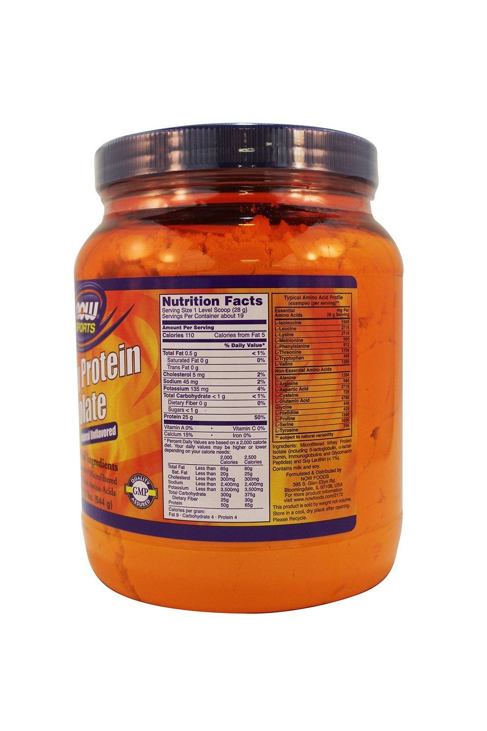 Now Foods Now Foods: Whey Protein Isolate Unflavored Powder, 1.2 lb (2 pack)