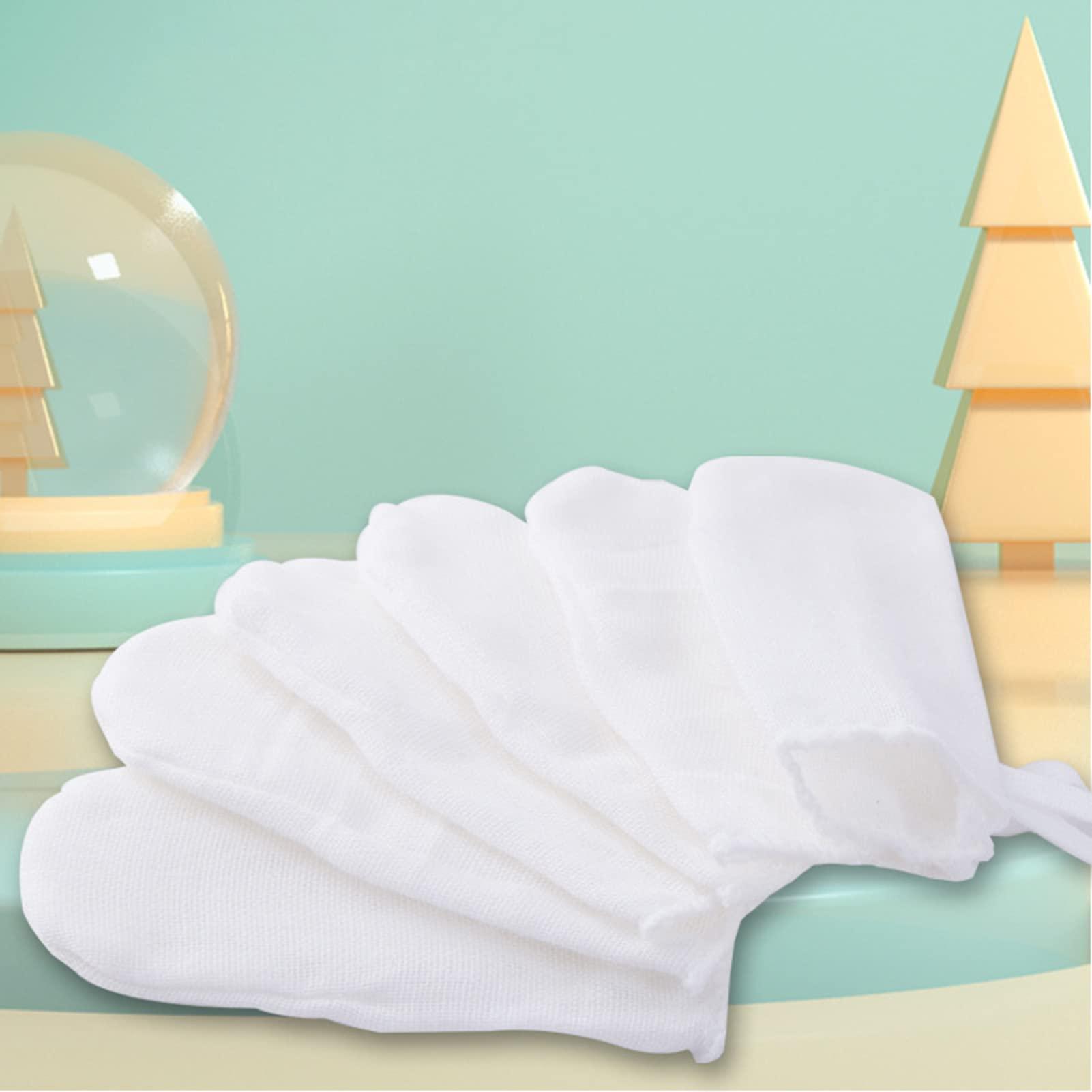 Brrnoo Baby Teeth Cleaning Gauze Finger Cover, 6pcs Baby Teeth Soft Gauze Infant Finger Clean Oral Toothbrush, Milk Removal Soft Ring Buckle Oral Tongue Cleaner