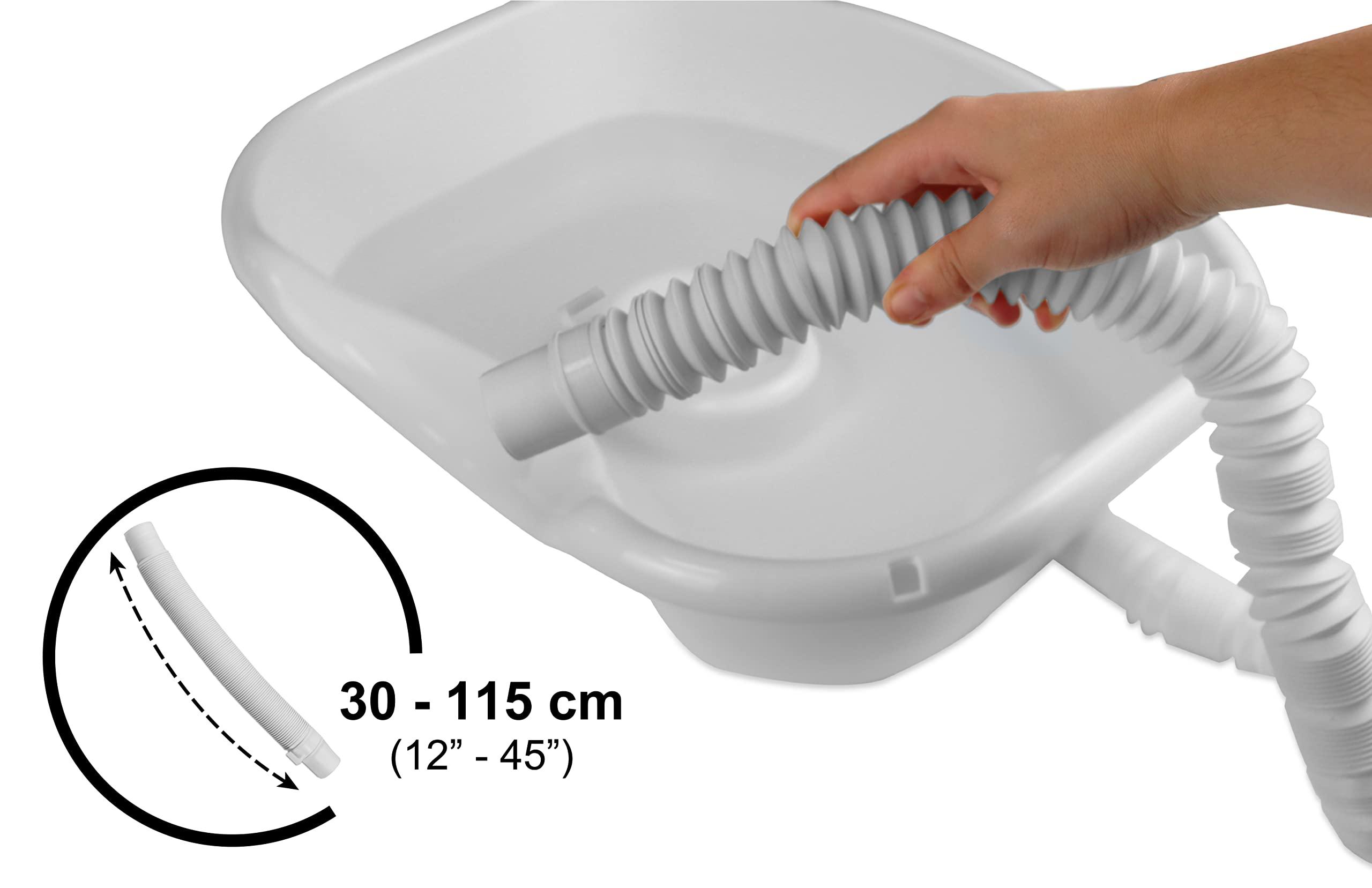 PEPE Mobility PEPE - Portable Shampoo Bowl, Hair Washing Basin Bedridden, Plastic Adults, Tray Elderly