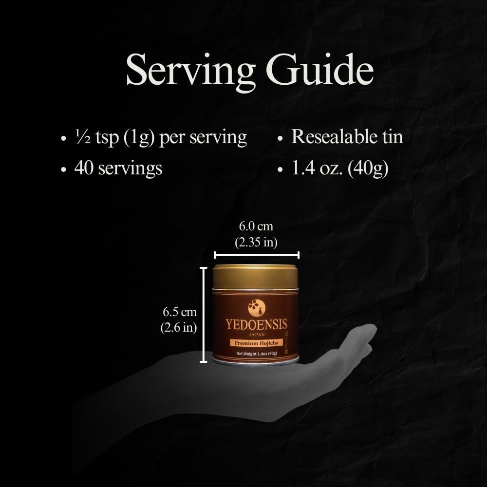 YEDOENSIS YEDOENSIS Premium Hojicha - Authentic Japanese Roasted Green Tea Kuki Hojicha Powder (40g)
