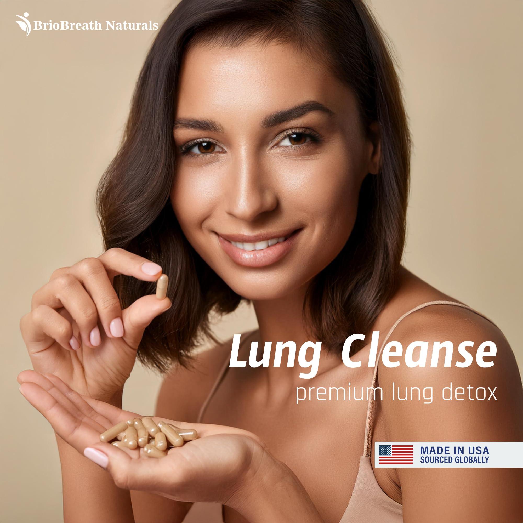 HITHINKMED Lung Support Supplement - Natural Capsules for Lung Cleanse and Detox - Made in USA - Respiratory System; Mucus Clear - Vegan Supplement for Lung Detox; Respiratory Support - 60 Capsules