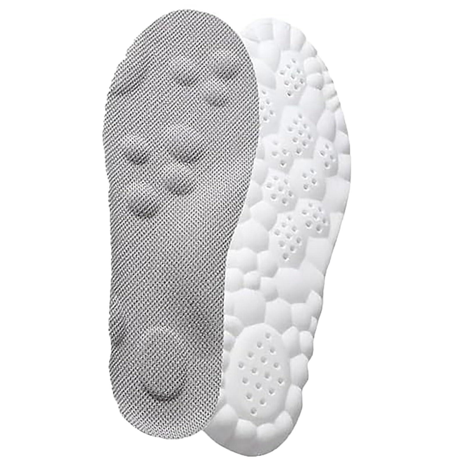 STALKLENE Steppers Insoles, Stepprs Insoles, Steppers Shoe Inserts, Steppers Insoles for Women, 4D Memory Foam Breathable Shock Absorption Insoles, Sweat-Absorbing (Gray, Men 6.5-7.5/Women 8-9)
