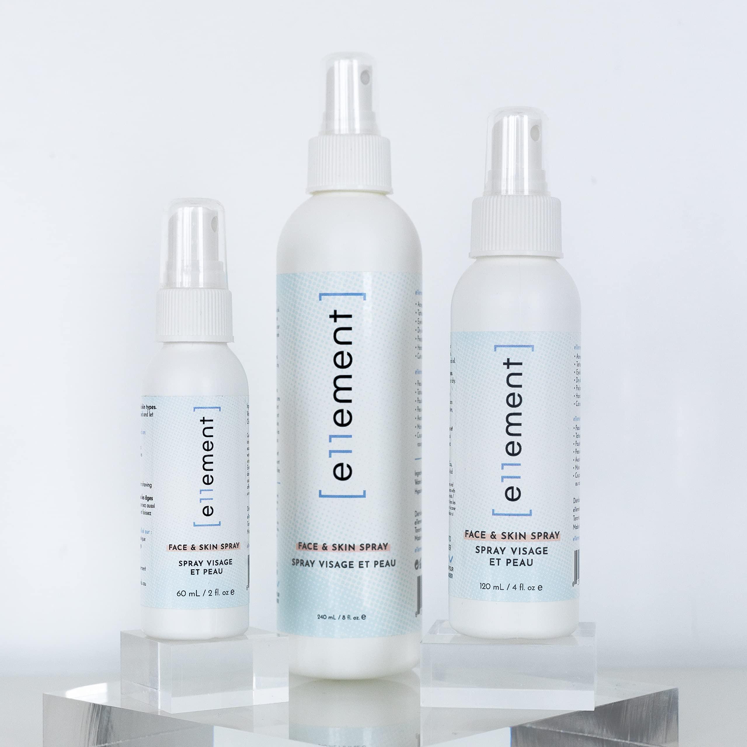 e11ement e11ement - Hypochlorous Acid Face and Skin Spray - HOCL- Safe for use on Acne Prone Skin - Eczema - Dry Scalp -Toner - Eye & Lash Cleanser - Face and Hand Cleanser (Feature Pack - 3 Bottles)