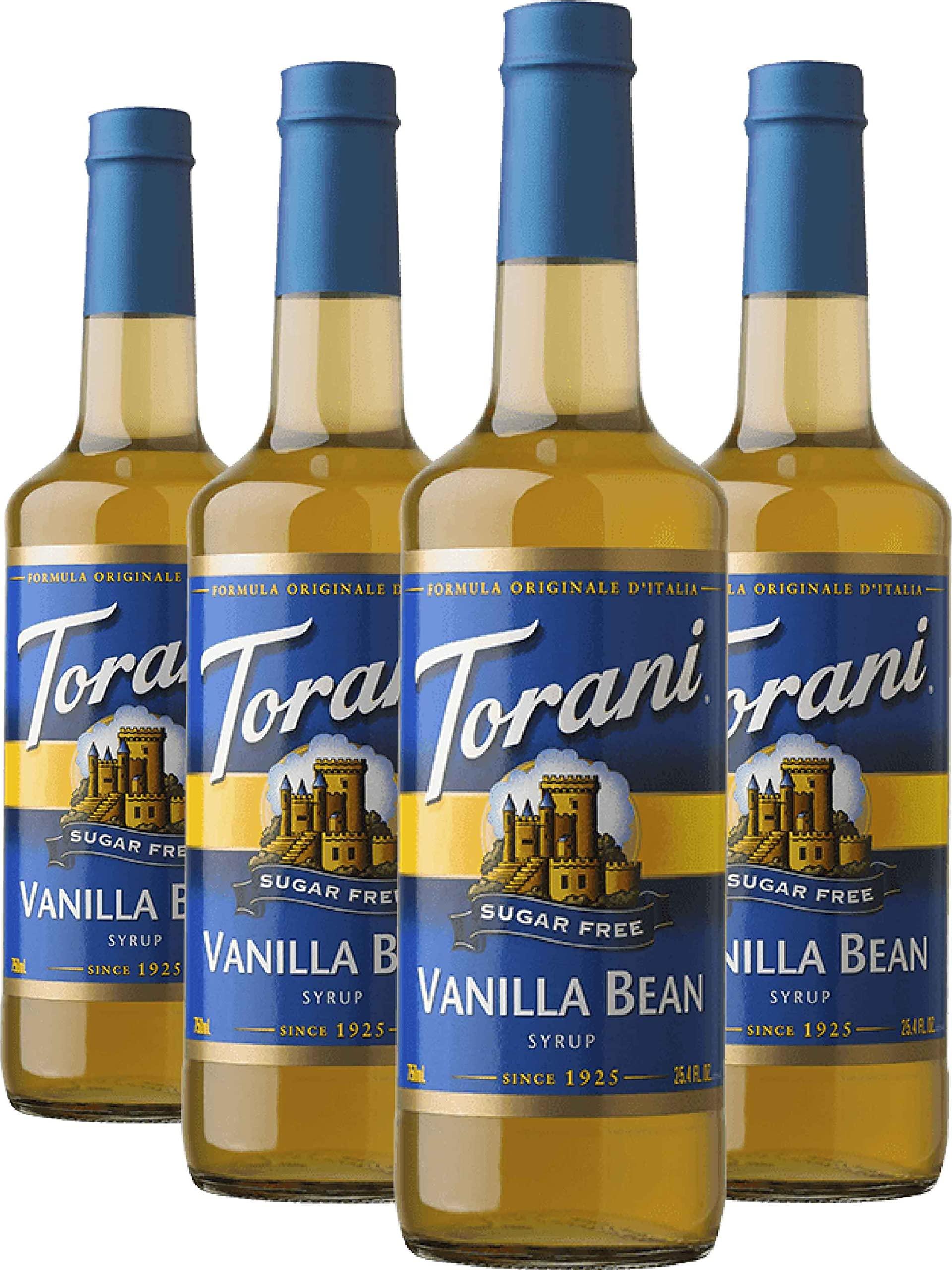 Torani Torani Sugar-Free Syrup, Vanilla Bean, 25.4 Fl Oz Bottle (Pack of 4)