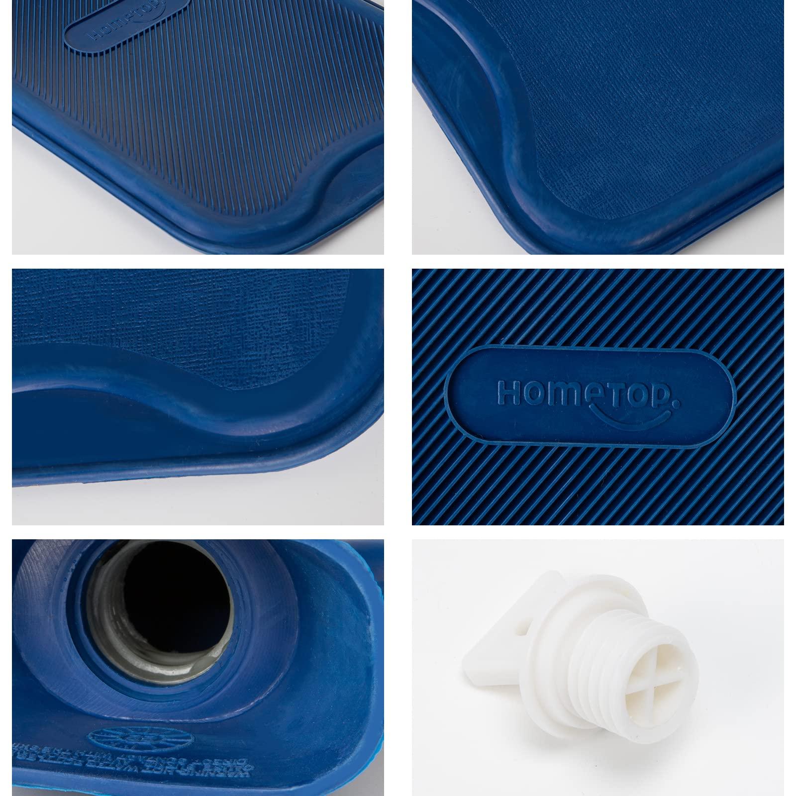 HomeTop HomeTop Premium Classic Rubber Hot Water Bottle (Navy Blue)